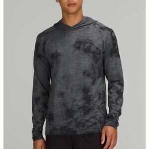 Lululemon Metal Vent Tech Hoodie 2.0 Disconnect Marble Dye Anchor Black Medium